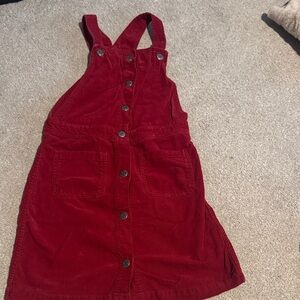 Old Navy Kids Red Corduroy Overalls